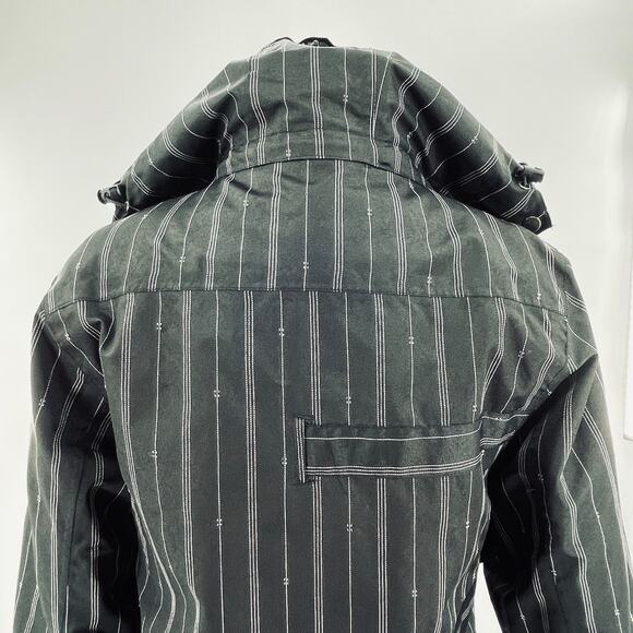 Pulse Black White Stripe Outdoor Insulated Snowboard Sport Winter Ski Jacket M - Picture 9 of 13